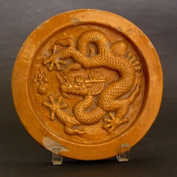 Ming imperial terminal tile with five clawed dragon - courtesy R&G McPherson Antiques